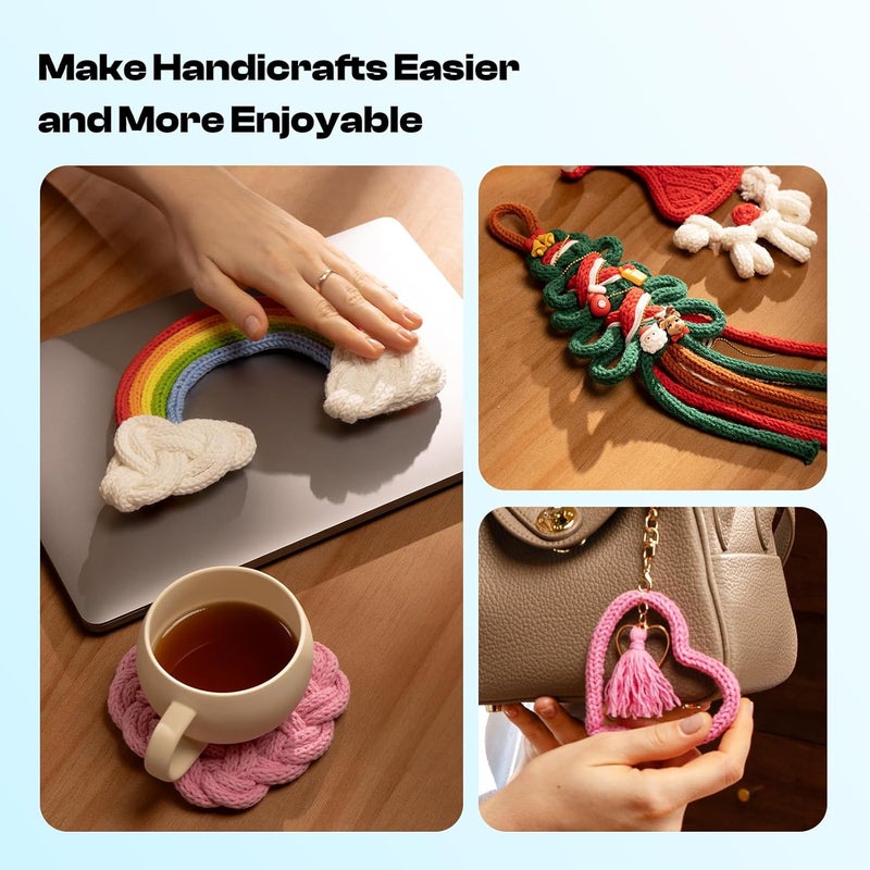 Caydo i Cord Knitting Machine, Electric iCord Maker Tool with Adequate Tension, i-Cord Knitter Machine, Automatic Knitting Yarns to i-Cords, Efficiently DIY Knitting Machine for Crocheters(Patented) - Image 5